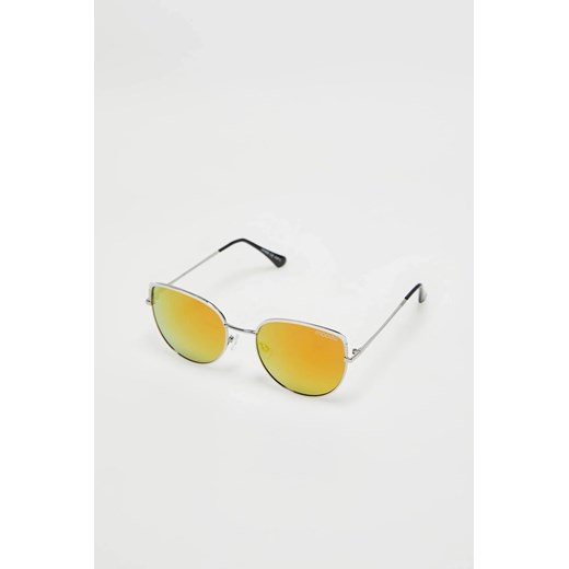 Okulary przeciwsłoneczne z metalowymi oprawkami i żółtymi szkłami ze sklepu Moodo.pl w kategorii Okulary przeciwsłoneczne damskie - zdjęcie 171998899