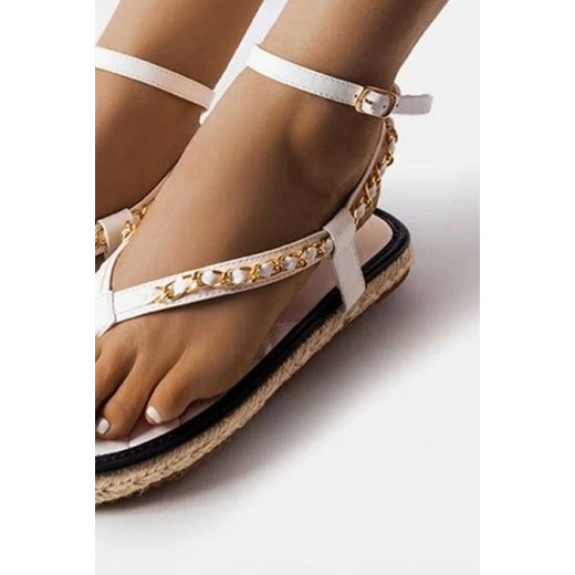 IVET sandały damskie z klamrą beżowe eleganckie 