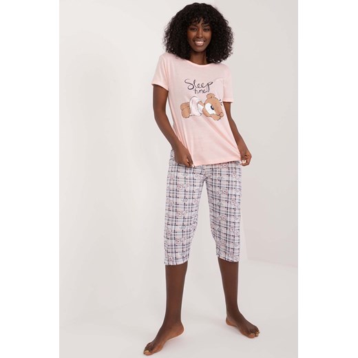 Bawełniana piżama damska z nogawką 3/4 - Sleep time ze sklepu 5.10.15 w kategorii Piżamy damskie - zdjęcie 172002706