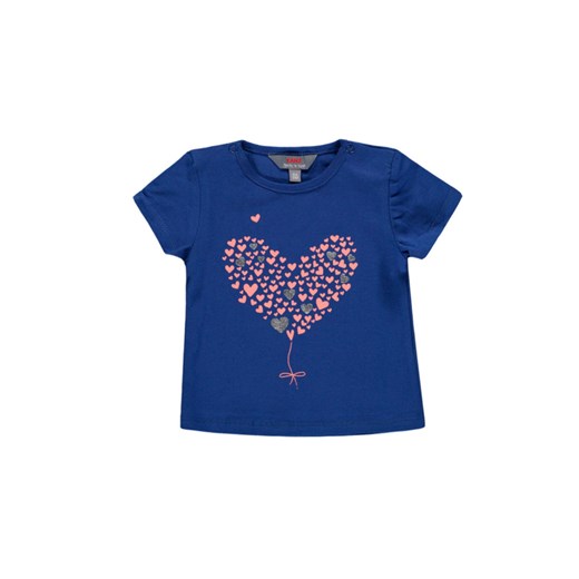 Dziewczęca bluzka z krótkim rękawem niebieska ze sklepu 5.10.15 w kategorii Koszulki niemowlęce - zdjęcie 172002819