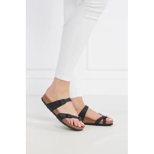 BIRKENSTOCK klapki damskie bez zapięcia casual z tkaniny płaskie 