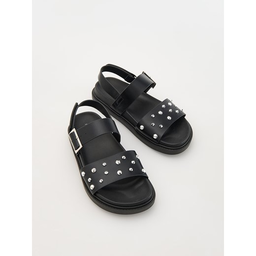 Reserved - Sandały z dżetami - czarny ze sklepu Reserved w kategorii Sandały dziecięce - zdjęcie 172003419