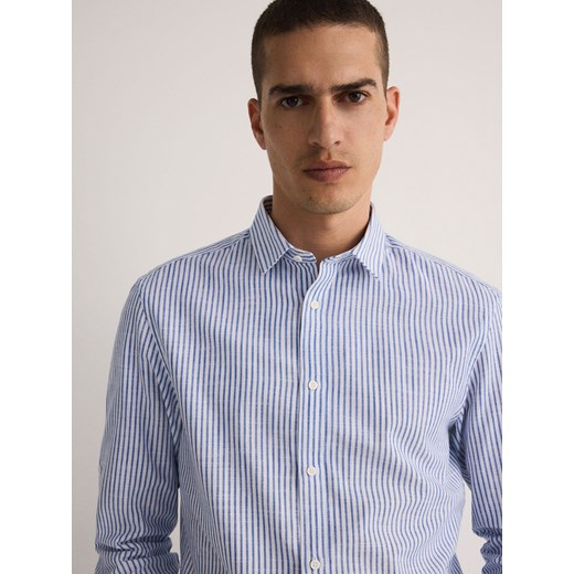 Reserved - Koszula regular fit w paski - jasnoniebieski ze sklepu Reserved w kategorii Koszule męskie - zdjęcie 172003538