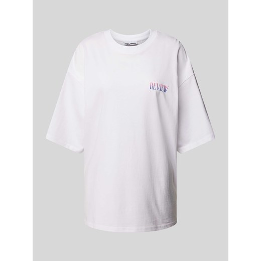 T-shirt o kroju oversized z nadrukiem z logo ze sklepu Peek&Cloppenburg  w kategorii Bluzki damskie - zdjęcie 172005765