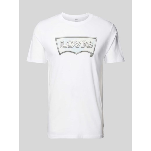 T-shirt z nadrukiem z logo i okrągłym dekoltem ze sklepu Peek&Cloppenburg  w kategorii T-shirty męskie - zdjęcie 172005776