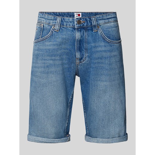 Szorty jeansowe z wyhaftowanym logo model ‘RONNIE’ ze sklepu Peek&Cloppenburg  w kategorii Spodenki męskie - zdjęcie 172005828