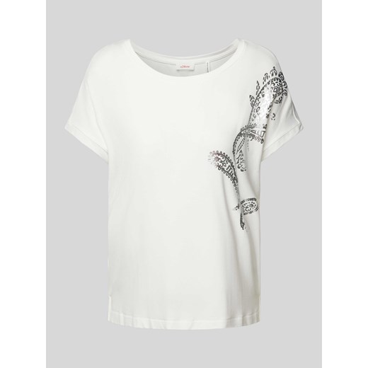 T-shirt z nadrukiem z motywem i napisem ze sklepu Peek&Cloppenburg  w kategorii Bluzki damskie - zdjęcie 172005989