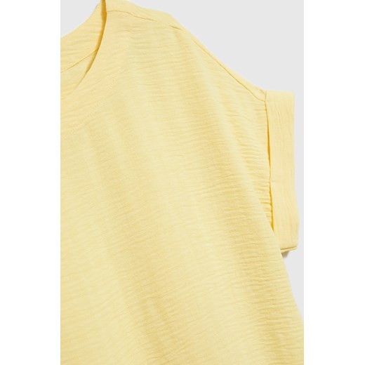 Koszula z krótkimi rękawami żółta 40 Moodo.pl