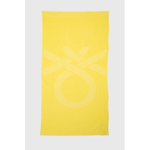 United Colors of Benetton ręcznik bawełniany kolor żółty ze sklepu ANSWEAR.com w kategorii Ręczniki - zdjęcie 172009409