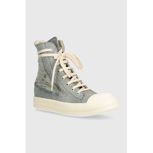 Rick Owens trampki Denim Shoes Sneaks damskie kolor niebieski DS01D1800.DKYSH.4611 ze sklepu PRM w kategorii Trampki damskie - zdjęcie 172009775