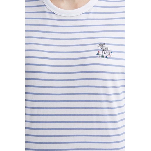Abercrombie & Fitch t-shirt bawełniany damski kolor niebieski Abercrombie & Fitch L ANSWEAR.com