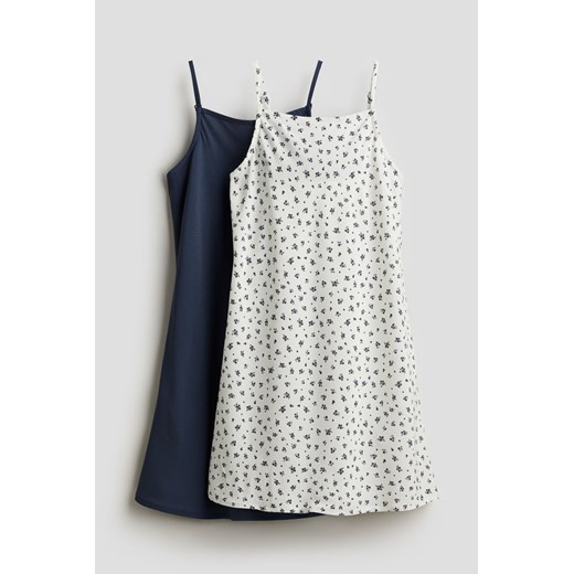 H & M - Sukienka na ramiączkach 2-pak - Niebieski ze sklepu H&M w kategorii Sukienki dziewczęce - zdjęcie 172010826