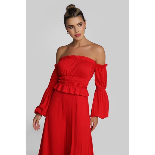 Bluzka Lina - czerwona ze sklepu Madnezz House w kategorii Bluzki damskie - zdjęcie 172010978