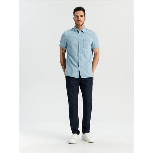 Sinsay - Koszula regular fit - niebieski ze sklepu Sinsay w kategorii Koszule męskie - zdjęcie 172011386