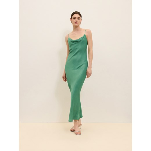 Reserved - Sukienka maxi z wiskozy - zielony ze sklepu Reserved w kategorii Sukienki - zdjęcie 172011618