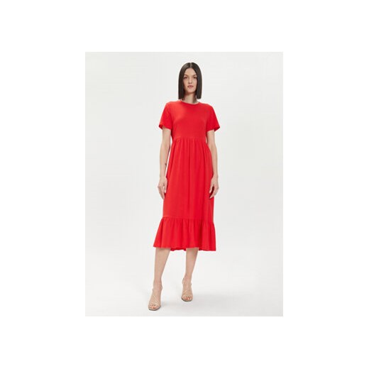 ONLY Sukienka codzienna May 15252525 Czerwony Regular Fit ze sklepu MODIVO w kategorii Sukienki - zdjęcie 172020099