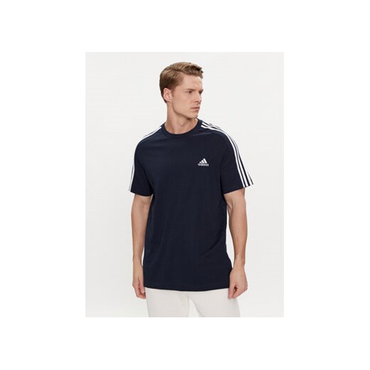 adidas T-Shirt Essentials Single Jersey 3-Stripes T-Shirt IC9335 Niebieski Regular Fit ze sklepu MODIVO w kategorii T-shirty męskie - zdjęcie 172020145