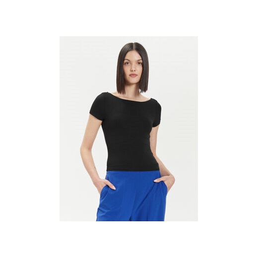 Gina Tricot T-Shirt 21319 Czarny Slim Fit ze sklepu MODIVO w kategorii Bluzki damskie - zdjęcie 172020268