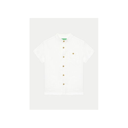 United Colors Of Benetton Koszula 5OK4CQ02K Biały Regular Fit ze sklepu MODIVO w kategorii Koszule chłopięce - zdjęcie 172020309