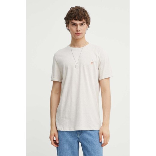Les Deux t-shirt bawełniany kolor beżowy gładki ze sklepu ANSWEAR.com w kategorii T-shirty męskie - zdjęcie 172021207