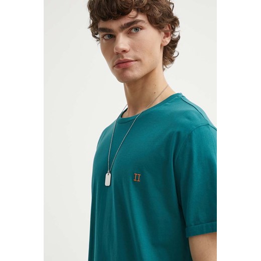 Les Deux t-shirt bawełniany kolor zielony gładki ze sklepu ANSWEAR.com w kategorii T-shirty męskie - zdjęcie 172021217