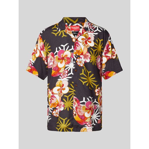 Koszula casualowa o kroju slim fit z nadrukiem na całej powierzchni model ‘HAWAIIAN’ ze sklepu Peek&Cloppenburg  w kategorii Koszule męskie - zdjęcie 172024338