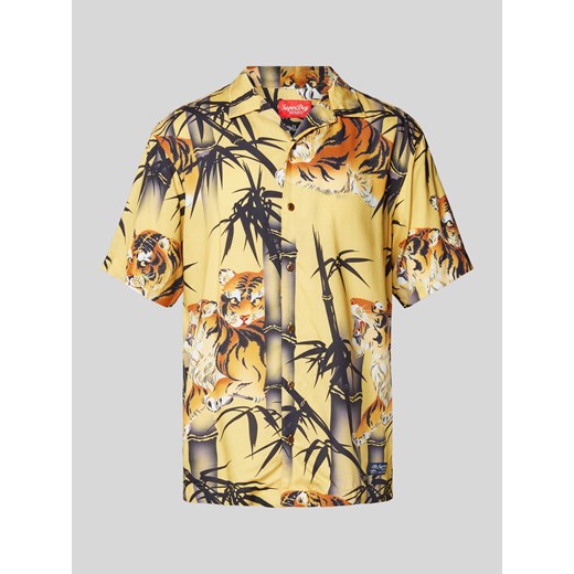 Koszula casualowa o kroju slim fit z nadrukiem na całej powierzchni model ‘HAWAIIAN’ ze sklepu Peek&Cloppenburg  w kategorii Koszule męskie - zdjęcie 172024639