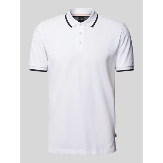 Koszulka polo z paskami w kontrastowym kolorze model ‘Parlay’ ze sklepu Peek&Cloppenburg  w kategorii T-shirty męskie - zdjęcie 172024889