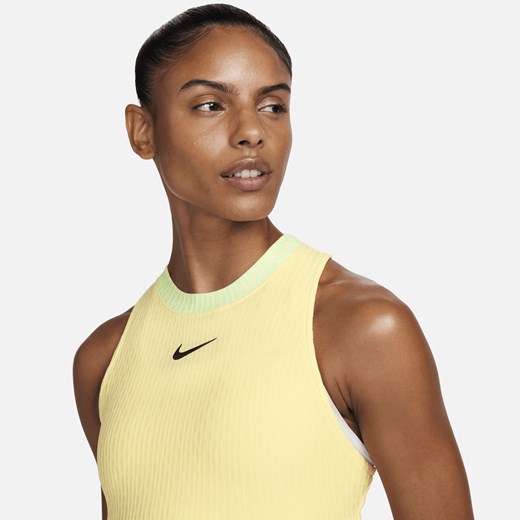 Damska koszulka tenisowa bez rękawów Dri-FIT NikeCourt Slam - Żółty Nike S (EU 36-38) Nike poland