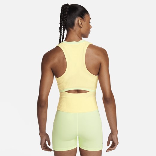 Damska koszulka tenisowa bez rękawów Dri-FIT NikeCourt Slam - Żółty Nike XS (EU 32-34) Nike poland