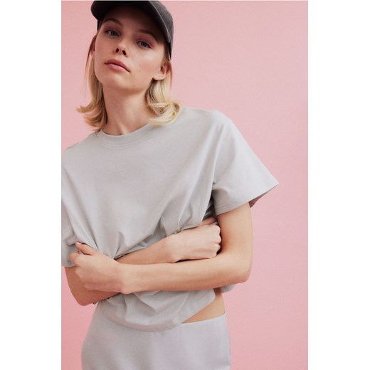 H & M - T-shirt oversize - Szary ze sklepu H&M w kategorii Bluzki damskie - zdjęcie 172025117