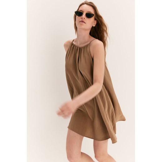 H & M - Trapezowa sukienka - Beżowy ze sklepu H&M w kategorii Sukienki - zdjęcie 172025158