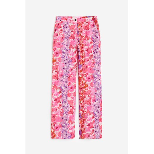 H & M - Rozszerzane spodnie - Różowy ze sklepu H&M w kategorii Spodnie damskie - zdjęcie 172025169