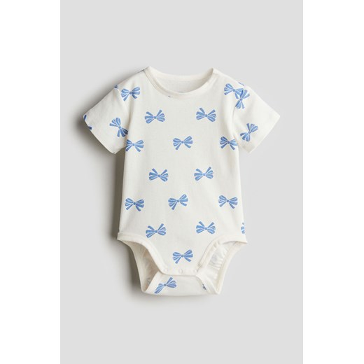H & M - Wzorzyste body - Biały ze sklepu H&M w kategorii Odzież dla niemowląt - zdjęcie 172025179