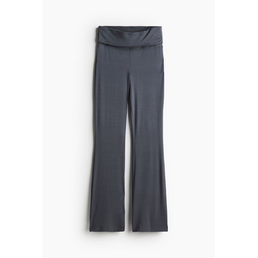 H & M - Rozszerzane spodnie dżersejowe - Szary H & M L H&M