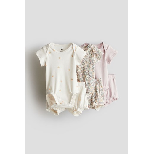 H & M - Komplet 6-częściowy z bawełnianego dżerseju - Różowy ze sklepu H&M w kategorii Odzież dla niemowląt - zdjęcie 172025327