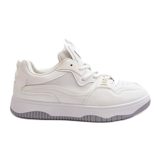 Sneakersy Damskie Na Platformie Białe Etnaria ze sklepu ButyModne.pl w kategorii Buty sportowe damskie - zdjęcie 172025557