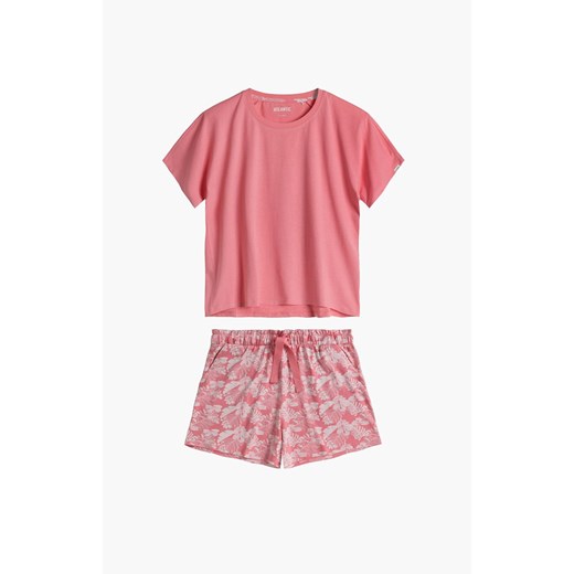 Bawełniana piżama damska różowa NLP-470, Kolor różowy-wzór, Rozmiar S, ATLANTIC ze sklepu Primodo w kategorii Piżamy damskie - zdjęcie 172027467