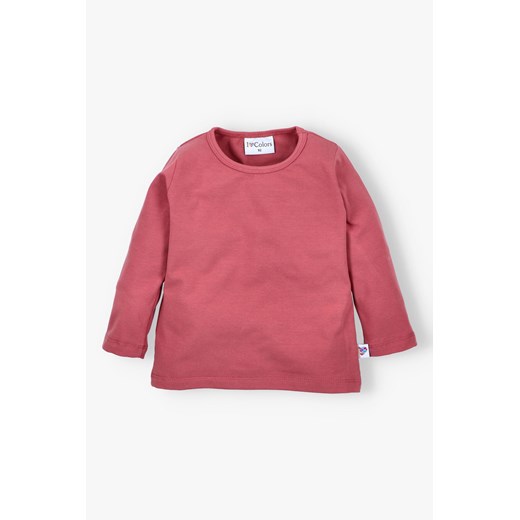 Bluzka dziewczęca z długim rękawem - różowa - I Love Colors ze sklepu 5.10.15 w kategorii Bluzki dziewczęce - zdjęcie 172027777