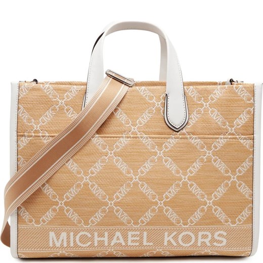 Shopper bag Michael Kors mieszcząca a5 z nadrukiem ze skóry ekologicznej 