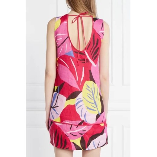 Sukienka Marella w abstrakcyjnym wzorze mini lniana 