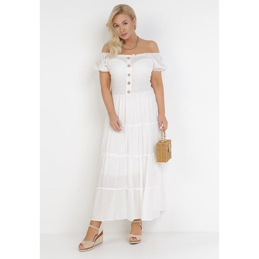 Biała Sukienka Ciririla ze sklepu Born2be Odzież w kategorii Sukienki - zdjęcie 172030275