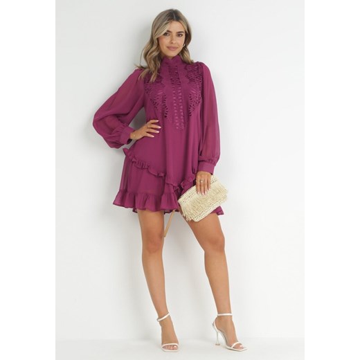 Fioletowa Sukienka Risora ze sklepu Born2be Odzież w kategorii Sukienki - zdjęcie 172030295
