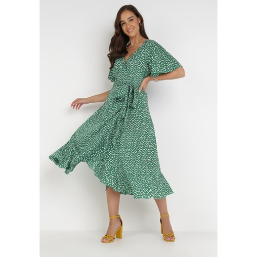 Zielona Sukienka Rirra ze sklepu Born2be Odzież w kategorii Sukienki - zdjęcie 172030449