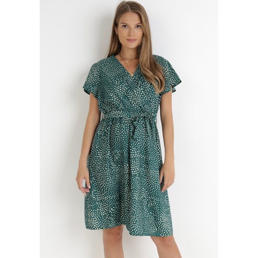 Zielona Sukienka Kepherine ze sklepu Born2be Odzież w kategorii Sukienki - zdjęcie 172030475