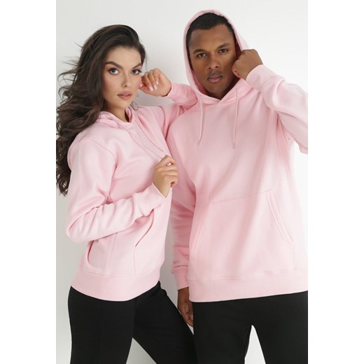 Różowa Bluza Teodares ze sklepu Born2be Odzież w kategorii Bluzy męskie - zdjęcie 172030615