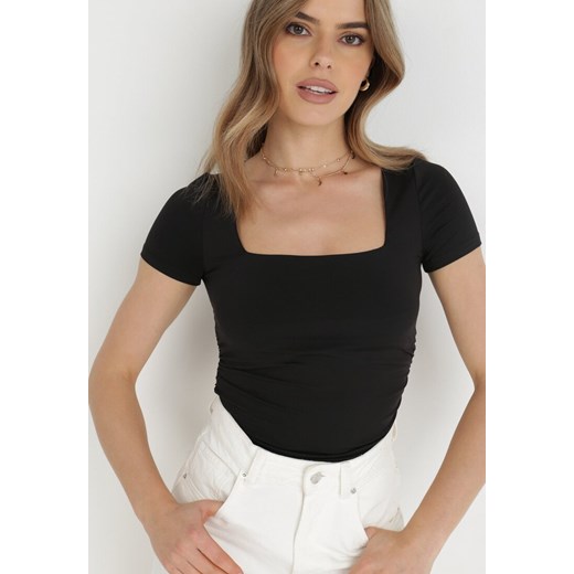 Czarna Bluzka Alcele ze sklepu Born2be Odzież w kategorii Bluzki damskie - zdjęcie 172030687