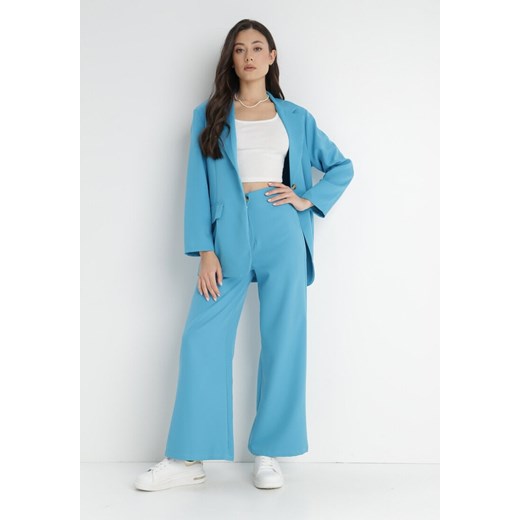 Niebieskie Spodnie Szerokie Antile ze sklepu Born2be Odzież w kategorii Spodnie damskie - zdjęcie 172030729