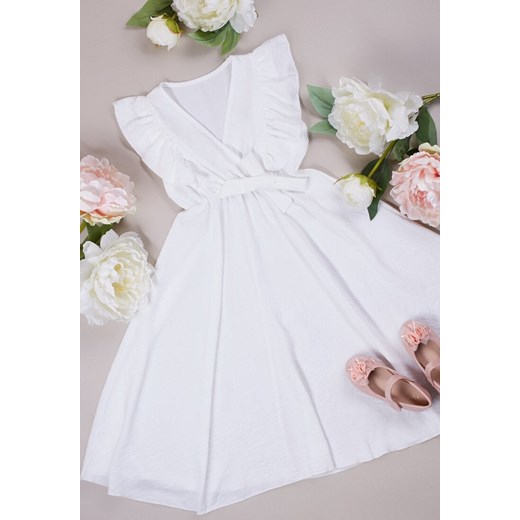 Biała Sukienka Ismestra 104 Born2be Odzież okazja