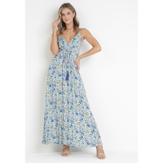 Niebieska Sukienka Argaea ze sklepu Born2be Odzież w kategorii Sukienki - zdjęcie 172030835